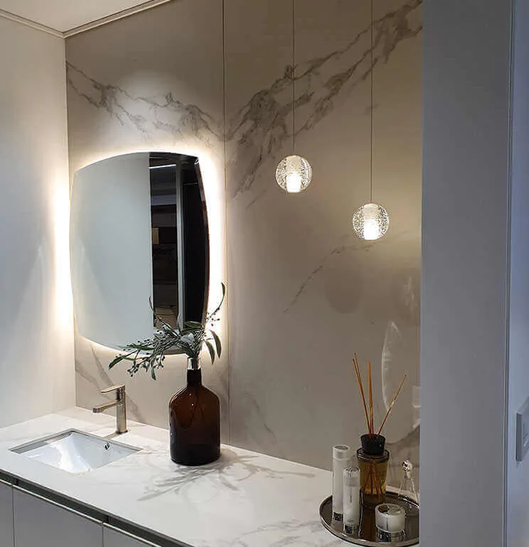 Coverlam large-format porcelain interior application