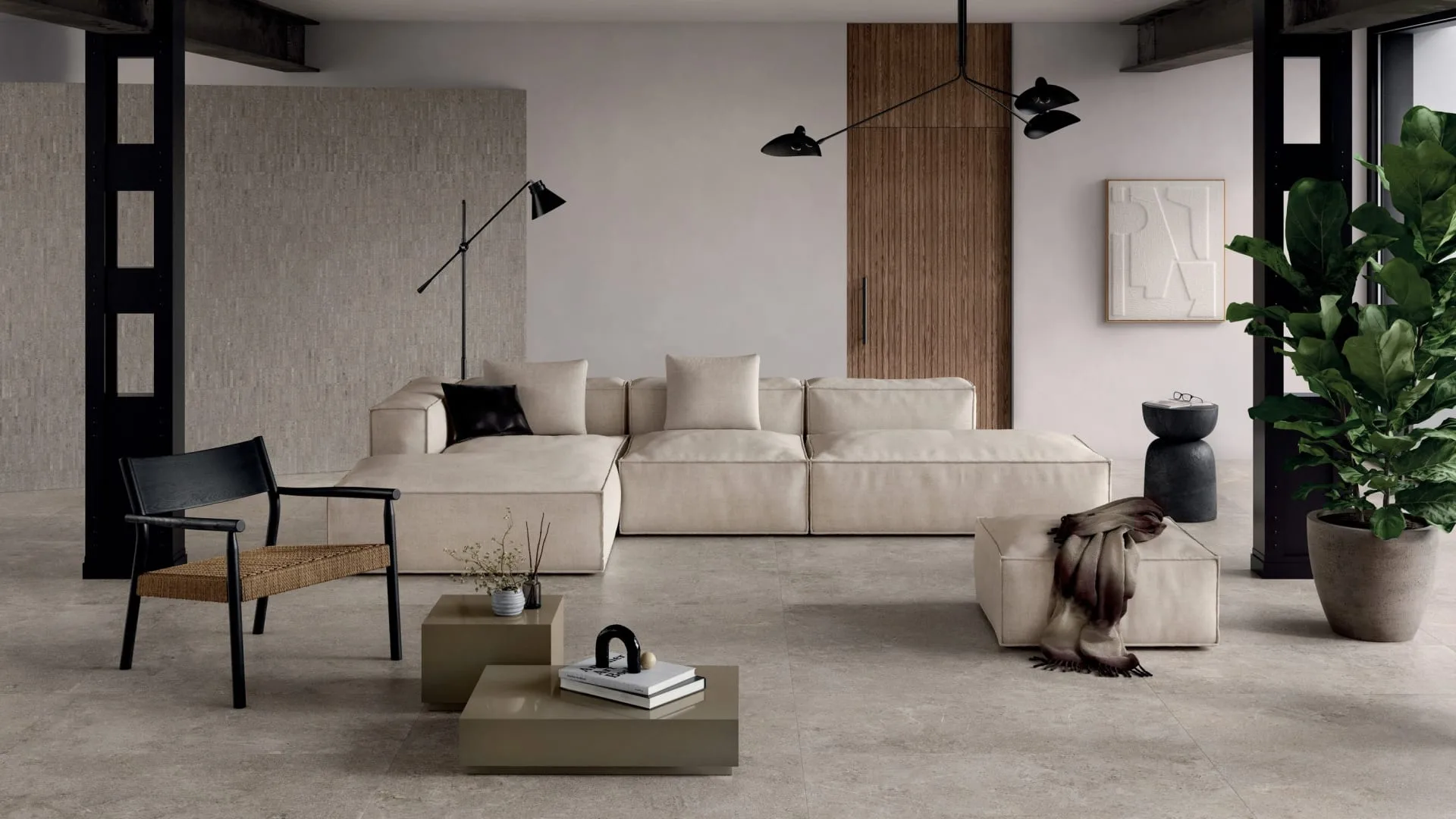 Mirage porcelain stoneware interior direction